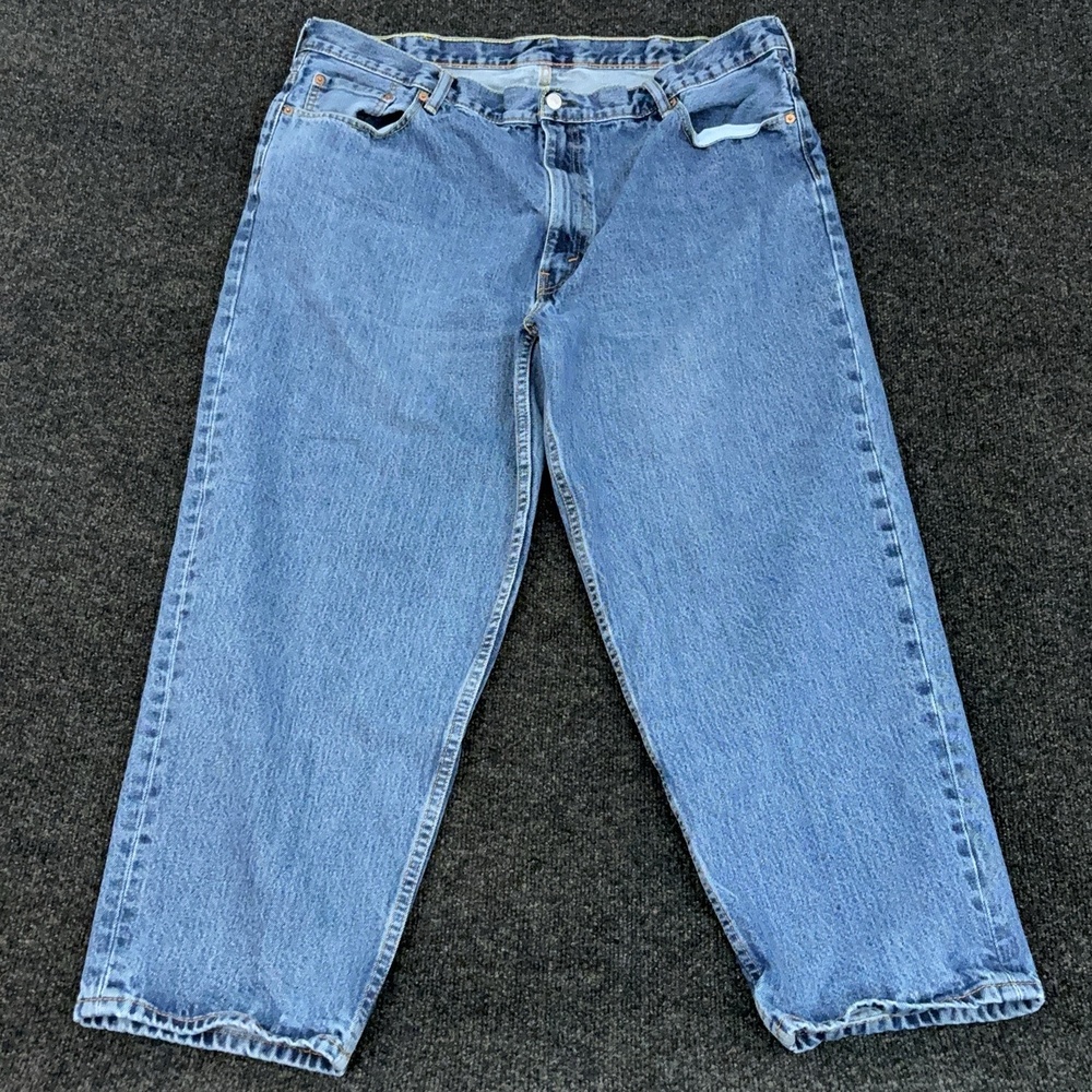 Levi's 560 Jeans Mens 44x29 Blue Relaxed Tapered Denim Medium Wash Pockets